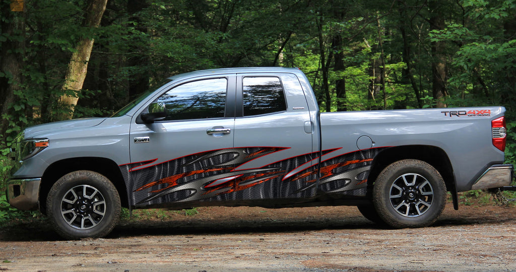 Tribal street racing graphic, Car vinyl full color tribal decal, wrap design, side vinyl for Pickups Full color graphics