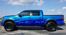 Load image into Gallery viewer, Tribal Dragons Racing flag car vinyl, Full color Car side graphics Racing, vinyl Checkered flag side graphics stripes