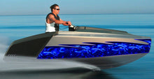 Load image into Gallery viewer, 3D Dragons Tribal Ripped Metal Car Vinyl, Dragons Boat Wrap, Watercraft Vinyl, Tribal Flames Decals, Ranger Boat Decals and Stickers