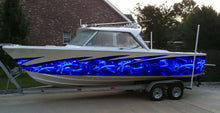 Load image into Gallery viewer, 3D Dragons Tribal Ripped Metal Car Vinyl, Dragons Boat Wrap, Watercraft Vinyl, Tribal Flames Decals, Ranger Boat Decals and Stickers