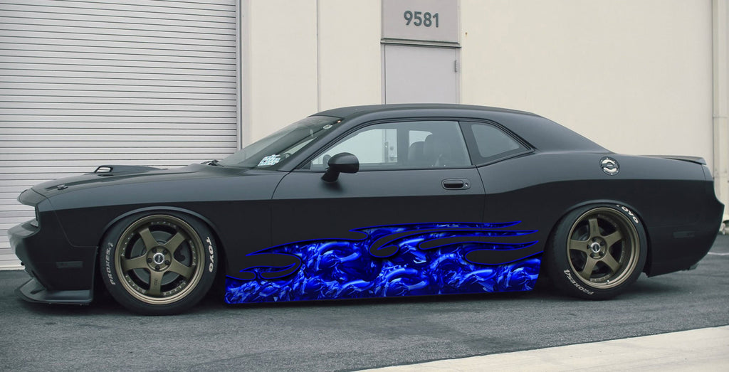 3D Dragons Car Wrap Ripped Metal, Full Color Car Vinyl Design, Dragons Car Wrap, Cool Decals for Cars, Tribal Car Decal