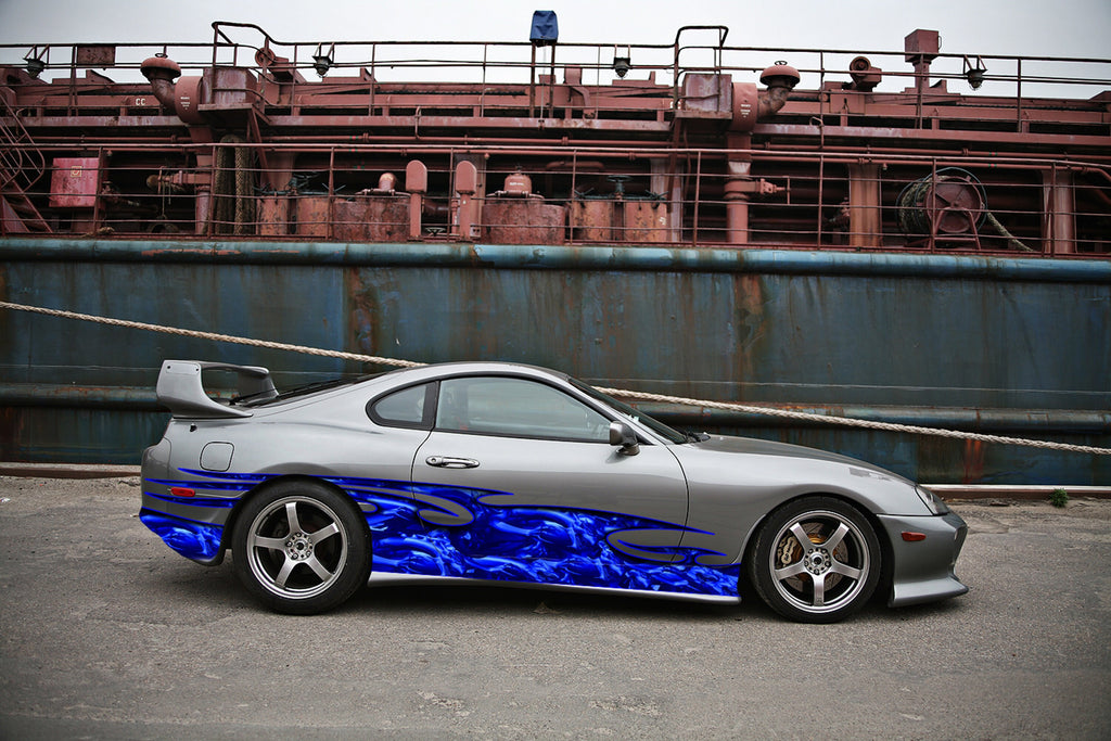 3D Dragons Car Wrap Ripped Metal, Full Color Car Vinyl Design, Dragons Car Wrap, Cool Decals for Cars, Tribal Car Decal