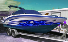 Load image into Gallery viewer, 3D Dragons Tribal Ripped Metal Car Vinyl, Dragons Boat Wrap, Watercraft Vinyl, Tribal Flames Decals, Ranger Boat Decals and Stickers