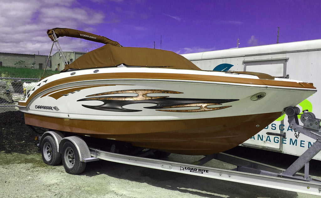 3D Sword Ripped Metal Vinyl Wrap ,Tattoo Boat Decals, Watercraft Vinyl, Tribal Yacht Vinyl, Ranger Boat Decals and Stickers