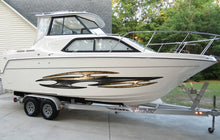 Load image into Gallery viewer, 3D Sword Ripped Metal Vinyl Wrap ,Tattoo Boat Decals, Watercraft Vinyl, Tribal Yacht Vinyl, Ranger Boat Decals and Stickers