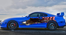 Load image into Gallery viewer, American flag car decal and window flag decor, USA stickers and bumper stickers cover for seat, animal decals for jeep