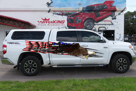 Bold Eagle Truck Side Stickers, USA Flag Car Wrap Decal, Eagle Vinyl, American Pride Graphics, USA Flag Decal for jeep