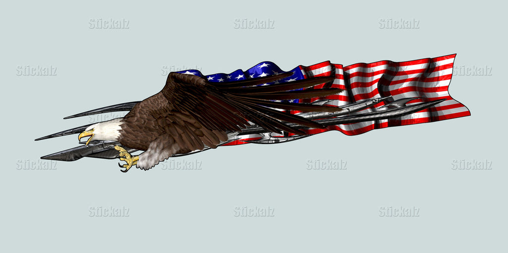 Bold Eagle Truck Side Stickers, USA Flag Car Wrap Decal, Eagle Vinyl, American Pride Graphics, USA Flag Decal for jeep