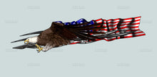 Load image into Gallery viewer, Bold Eagle Truck Side Stickers, USA Flag Car Wrap Decal, Eagle Vinyl, American Pride Graphics, USA Flag Decal for jeep