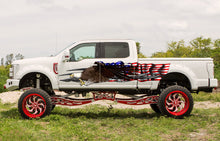 Load image into Gallery viewer, Bold Eagle Truck Side Stickers, USA Flag Car Wrap Decal, Eagle Vinyl, American Pride Graphics, USA Flag Decal for jeep