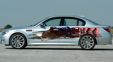 Load image into Gallery viewer, American flag decal Full color Car side graphics vinyl sticker USA flag wrap US eagle vinyl with eagle decor ,US decals