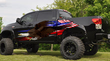 Load image into Gallery viewer, US eagle Racing flag Car sticker American pride, Tactical Large American Eagle Flag Country Auto Bumper Sticker Vinyl Decal for Car
