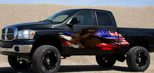 Load image into Gallery viewer, 3D US Flag Ripped Metal Car Vinyl, US eagle Car wrap, Vinyl American pride Graphics, Side Decals stickers and decals