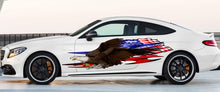 Load image into Gallery viewer, American flag decal Full color Car side graphics vinyl sticker USA flag Car wrap US eagle Car Wrap Racing Patriotic