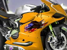 Load image into Gallery viewer, USA Racing Stickers, US Eagle Ripped Metal Motorcycle Vinyl, Dirt bike stickers, Dirt Bike Decals, American Flag Decal