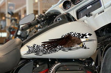 Load image into Gallery viewer, USA Racing Stickers and Decals, US Eagle Ripped Metal Motorcycle Vinyl, Dirt Bike decor, stickers American Flag Decal