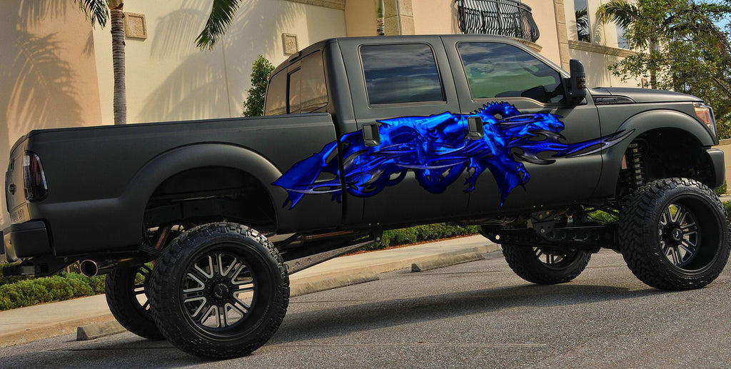 3D Dragons Car Wrap, Dragon Vinyl, Racing Stripes Vinyl, Cool Decals for jeep Wrap Design