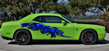 Load image into Gallery viewer, 3D Dragons Car Wrap Ripped Metal Full Color Vinyl , Car Vinyl Design Dragon Wrap Tribal Lizard Street Racing