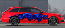 Load image into Gallery viewer, 3D Dragons Car Wrap Ripped Metal Full Color Vinyl , Car Vinyl Design Dragon Wrap Tribal Lizard Street Racing