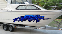 Load image into Gallery viewer, 3D Sword Ripped Metal Vinyl Wrap ,Boat stickers, Watercraft decals, Tribal Yacht decor, Ranger Boat Decals and Stickers