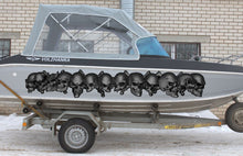 Load image into Gallery viewer, 3D Watercraft Graphic Skull Decal For Boat Ripped Metal-Full Color Speed Tribal Flames Decals Automotive Vinyl Wraps