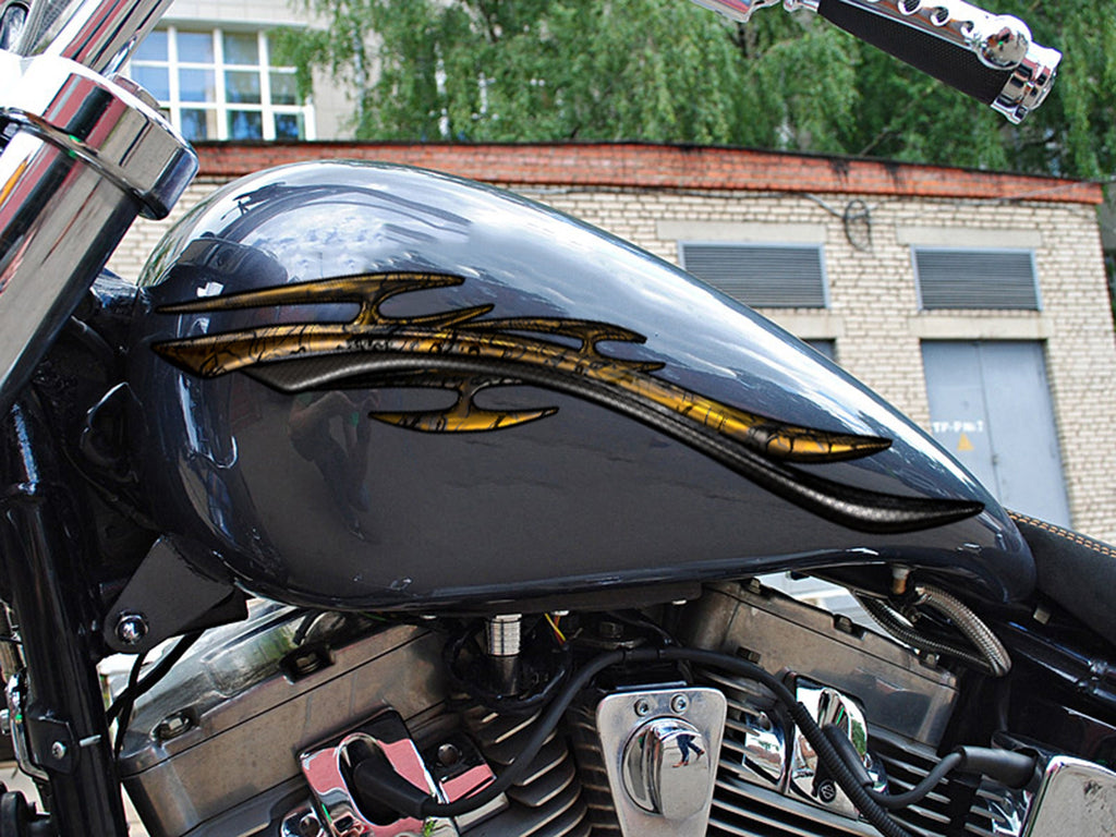 Tribal Chopper Graphics, Chopper Graphic Decal, Tribal Crotch Rocket Wrap, Weapon Bike Vinyl, 3D Graphics of a Motorcycle Sticker
