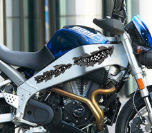 Load image into Gallery viewer, 3D Tribal Ripped Metal Racing Bike Vinyl Decal, Sports Stickers ,Dirt Bike Stickers, Motorcycle Stickers and Decals