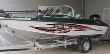 Load image into Gallery viewer, 3D Sword Ripped Metal Vinyl Wrap ,Tattoo Boat Decals, Watercraft Vinyl, Tribal Yacht Vinyl, Ranger Boat Decals and Stickers