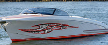 Load image into Gallery viewer, 3D Sword Ripped Metal Vinyl Wrap ,Tattoo Boat Decals, Watercraft Vinyl, Tribal Yacht Vinyl, Ranger Boat Decals and Stickers