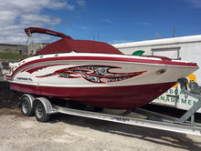 Load image into Gallery viewer, 3D Sword Ripped Metal Vinyl Wrap ,Tattoo Boat Decals, Watercraft Vinyl, Tribal Yacht Vinyl, Ranger Boat Decals and Stickers
