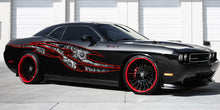 Load image into Gallery viewer, Car side tribal Turbocharged graphic 3D Car Graphic Tribal tattoo jeep Wrap Ripped Metal Vinyl Design Turbines Wrap
