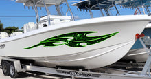 Load image into Gallery viewer, 3D Sword Ripped Metal Vinyl Wrap ,Tattoo Boat Decals, Watercraft Vinyl, Tribal Yacht Vinyl, Ranger Boat Decals and Stickers