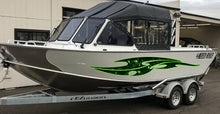 Load image into Gallery viewer, 3D Sword Ripped Metal Vinyl Wrap ,Tattoo Boat Decals, Watercraft Vinyl, Tribal Yacht Vinyl, Ranger Boat Decals and Stickers