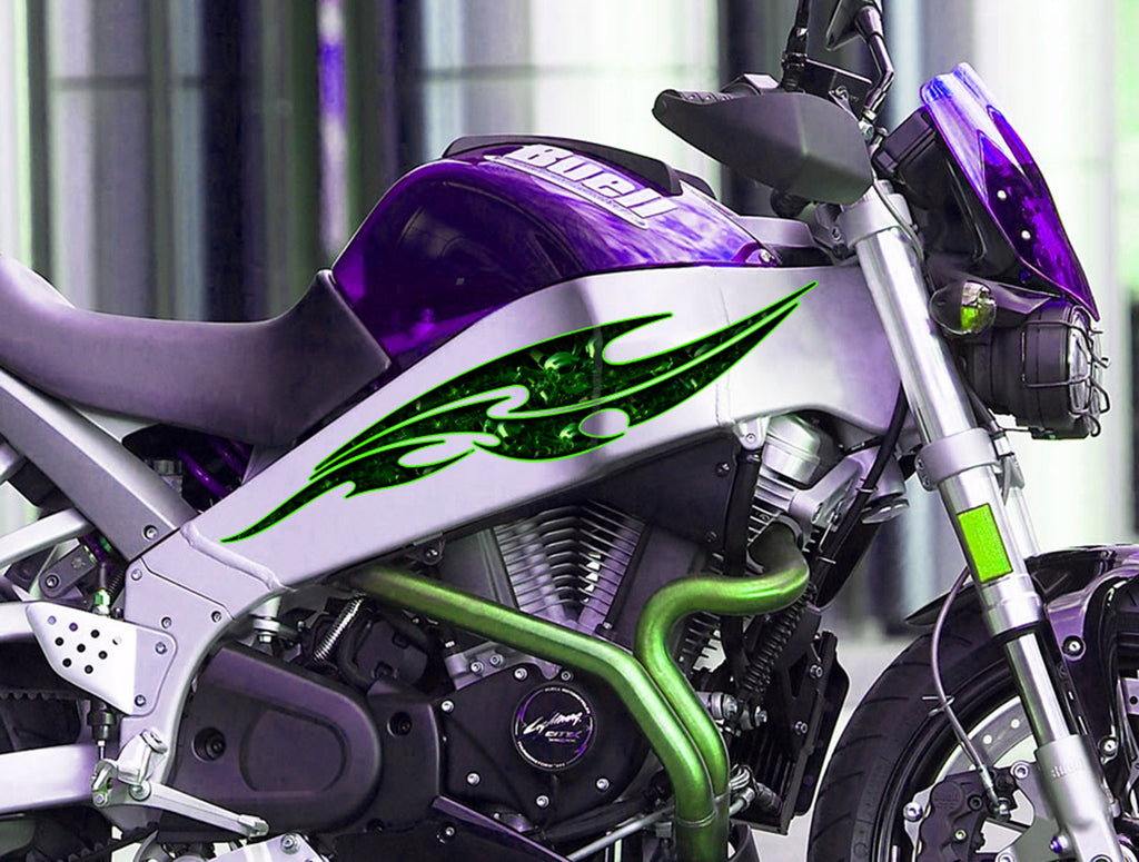 3D Tribal Ripped Metal Racing Bike Vinyl Decal, Sports Stickers ,Dirt Bike Stickers, Motorcycle Stickers and Decals