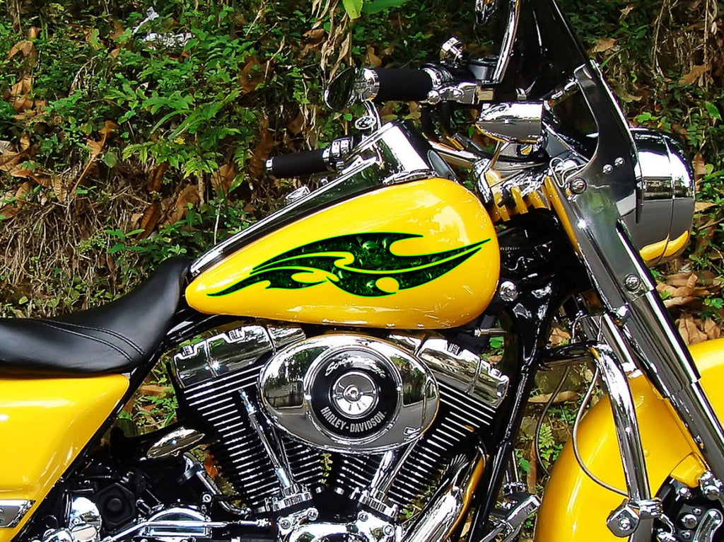3D Tribal Ripped Metal Racing Bike Vinyl Decal, Sports Stickers ,Dirt Bike Stickers, Motorcycle Stickers and Decals