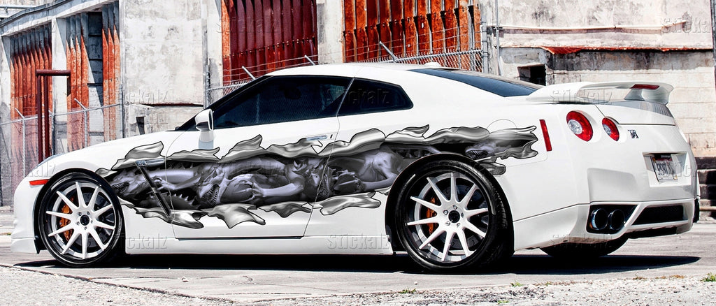Dragons decals Full color Car side graphics vinyl sticker Dragon wrap Full Color Car Vinyl Design, Tribal Racing Stripes