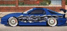 Load image into Gallery viewer, Dragons Car Wrap Ripped Metal Full Color Wrap Ripped Metal, Full Color Car Vinyl Design, Tribal Racing Stripes