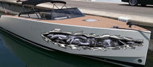 Load image into Gallery viewer, Dragons Ripped Metal Yacht Vinyl, Watercraft Wrap, Dragons Speed Boat Vinyl, Cigar Boat Wrap, Yacht 3D Graphic