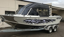 Load image into Gallery viewer, 3D Watercraft Graphic Dragons Boat Wrap Ripped Metal Full Color Speed Boat Vinyl Design Dragons Yacht Wrap Sticker