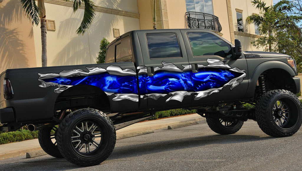 Full color Car side graphics Dragons, Car side Racing stripes Lizard, Tribal Dragon decal, jeep vinyl tribal Creature