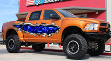Load image into Gallery viewer, 3D Dragons Ripped Metal Car Vinyl, Full color tribal Dragon, Car Vinyl Graphics Side Decals Creature Car Vinyl Stickers