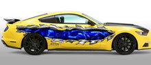 Load image into Gallery viewer, 3D Dragons Car Wrap Ripped Metal Full Color Car Vinyl Design Dragon Car Wrap Tribal Lizard street racing graphic