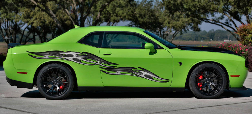 Ripped Metal full color Car vinyl Design, Tribal wrap vinyl decal street racing graphic, Full color tribal Stickers, Vinyl design for Trucks