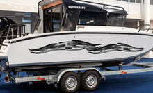 Load image into Gallery viewer, 3D Sword Ripped Metal Vinyl Wrap - Tattoo Boat Decals - Watercraft Tribal Yacht - Ranger boat stickers,