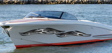 Load image into Gallery viewer, 3D Sword Ripped Metal Vinyl Wrap ,Tattoo Boat Decals, Watercraft Vinyl, Tribal Yacht Vinyl, Ranger Boat Decals and Stickers