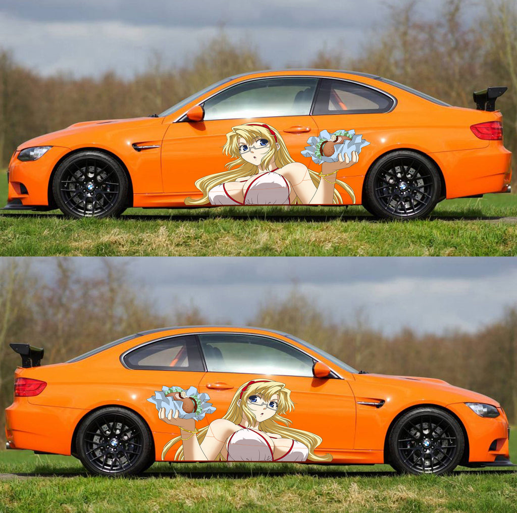 Sexy Anime Girl Car Sticker, Anime Car Vinyl Decal, Anime Car Wrap, One Piece Car Decal, Stickers for Sport Cars, Anime Car Vinyl Decal