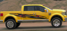 Load image into Gallery viewer, Truck side stickers, Tribal racing stripes for trucks, 3D Tribal ripped metal car vinyl decal, One part mirrored, Car side decal