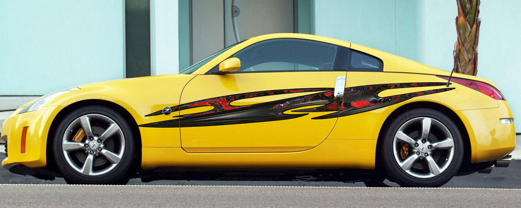 Stickers for Sport Cars, 3D Tribal Car Sticker Wrap Ripped Metal, Car Vinyl Design, Wraps for Cars, Super Car Vinyl, Full color Car Wrap