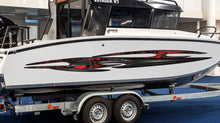 Load image into Gallery viewer, Super Boat Wrap, Tribal Ripped Metal Speed Boat Vinyl, 3D Graphic Yacht Decal, Watercraft Sticker, Boat Wraps Plain, Cast Vinyl Wrap
