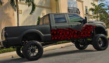 Load image into Gallery viewer, 3D Skull graphic car wrap, Tribal Skulls street racing sticker, Full color tribal skulls car decal, Cool decals for cars, Great 3D car decal